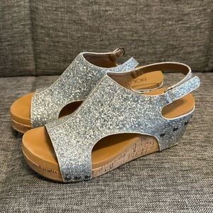 Corkys Carley Silver Chunky Glitter